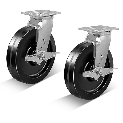 Heavy Duty Industrial Casters with Phenolic Wheel 4x2,5x2,6x2,8x2