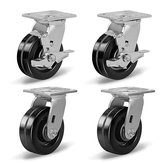 Heavy Duty Industrial Casters with Phenolic Wheel 4x2,5x2,6x2,8x2