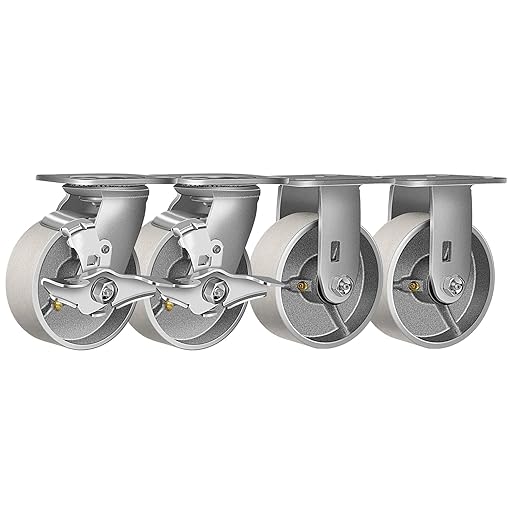 Heavy Duty Cast Iron Casters | 3x1.25, 4x1.25,5x1.25