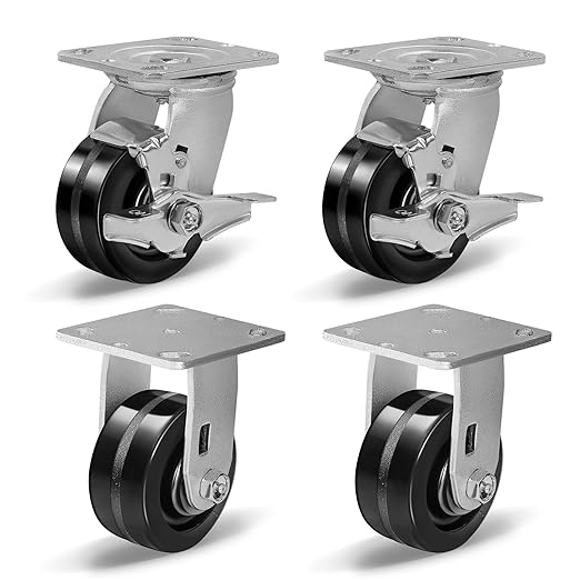 Heavy Duty Industrial Casters with Phenolic Wheel 4x2,5x2,6x2,8x2