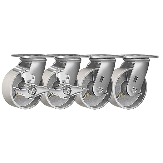 Heavy Duty Cast Iron Casters | 3x1.25, 4x1.25,5x1.25