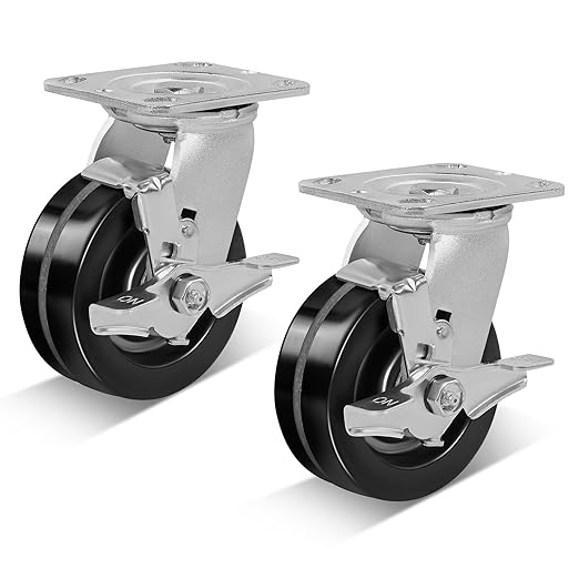 Heavy Duty Industrial Casters with Phenolic Wheel 4x2,5x2,6x2,8x2