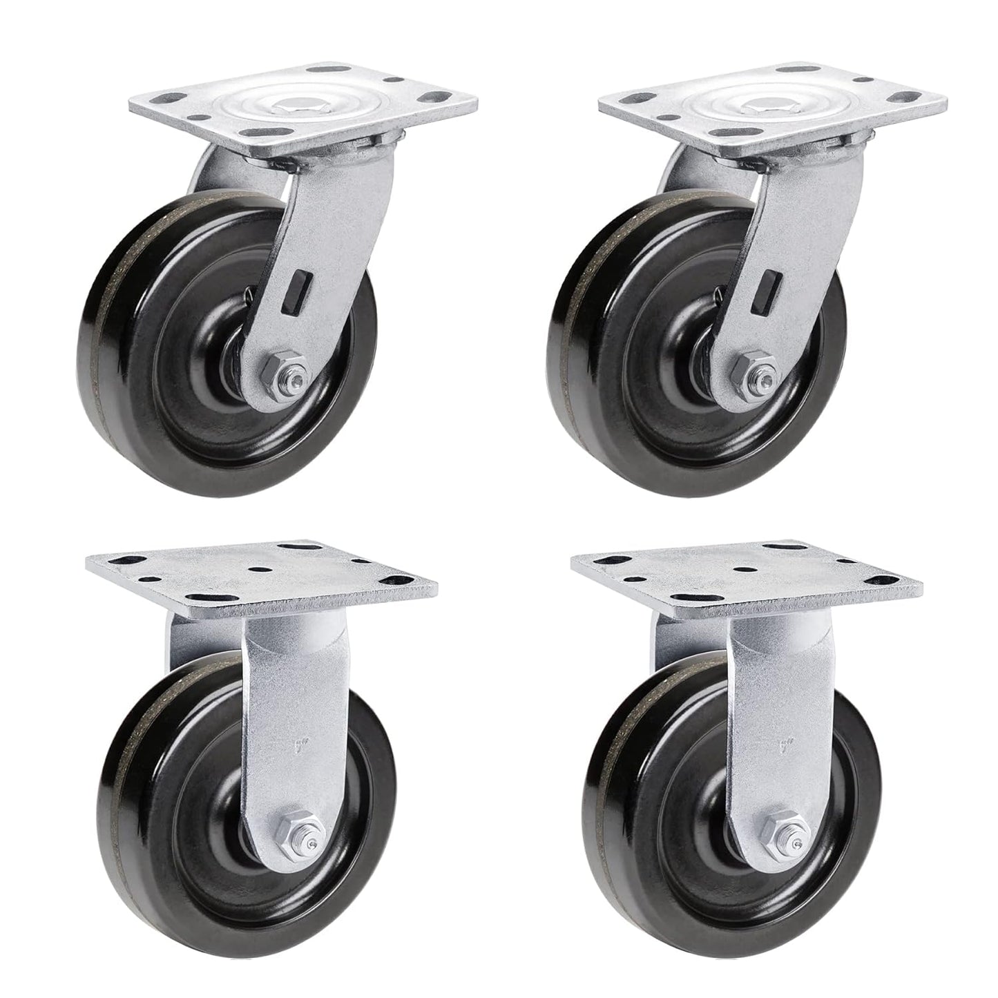 Heavy Duty Industrial Casters with Phenolic Wheel 4x2,5x2,6x2,8x2