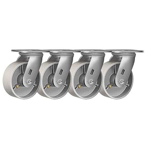 Heavy Duty Cast Iron Casters | 3x1.25, 4x1.25,5x1.25