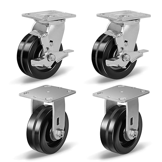 Heavy Duty Industrial Casters with Phenolic Wheel 4x2,5x2,6x2,8x2