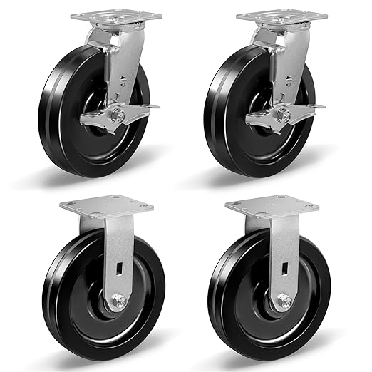 Heavy Duty Industrial Casters with Phenolic Wheel 4x2,5x2,6x2,8x2