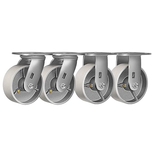 Heavy Duty Cast Iron Casters | 3x1.25, 4x1.25,5x1.25