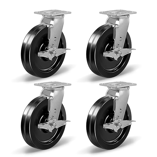 Heavy Duty Industrial Casters with Phenolic Wheel 4x2,5x2,6x2,8x2