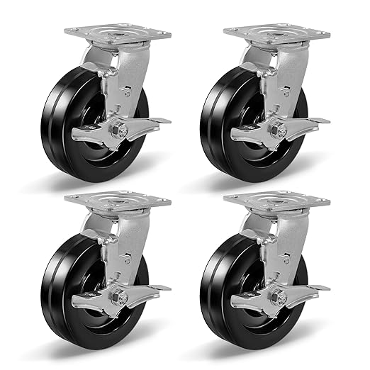 Heavy Duty Industrial Casters with Phenolic Wheel 4x2,5x2,6x2,8x2