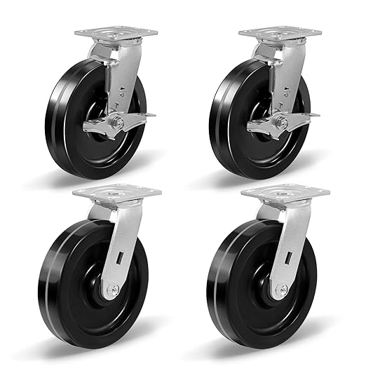 Heavy Duty Industrial Casters with Phenolic Wheel 4x2,5x2,6x2,8x2