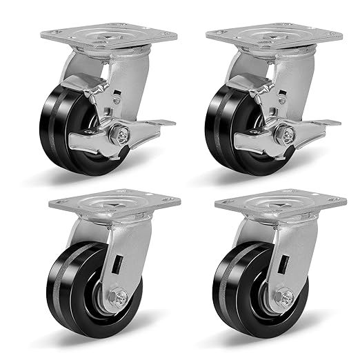Heavy Duty Industrial Casters with Phenolic Wheel 4x2,5x2,6x2,8x2
