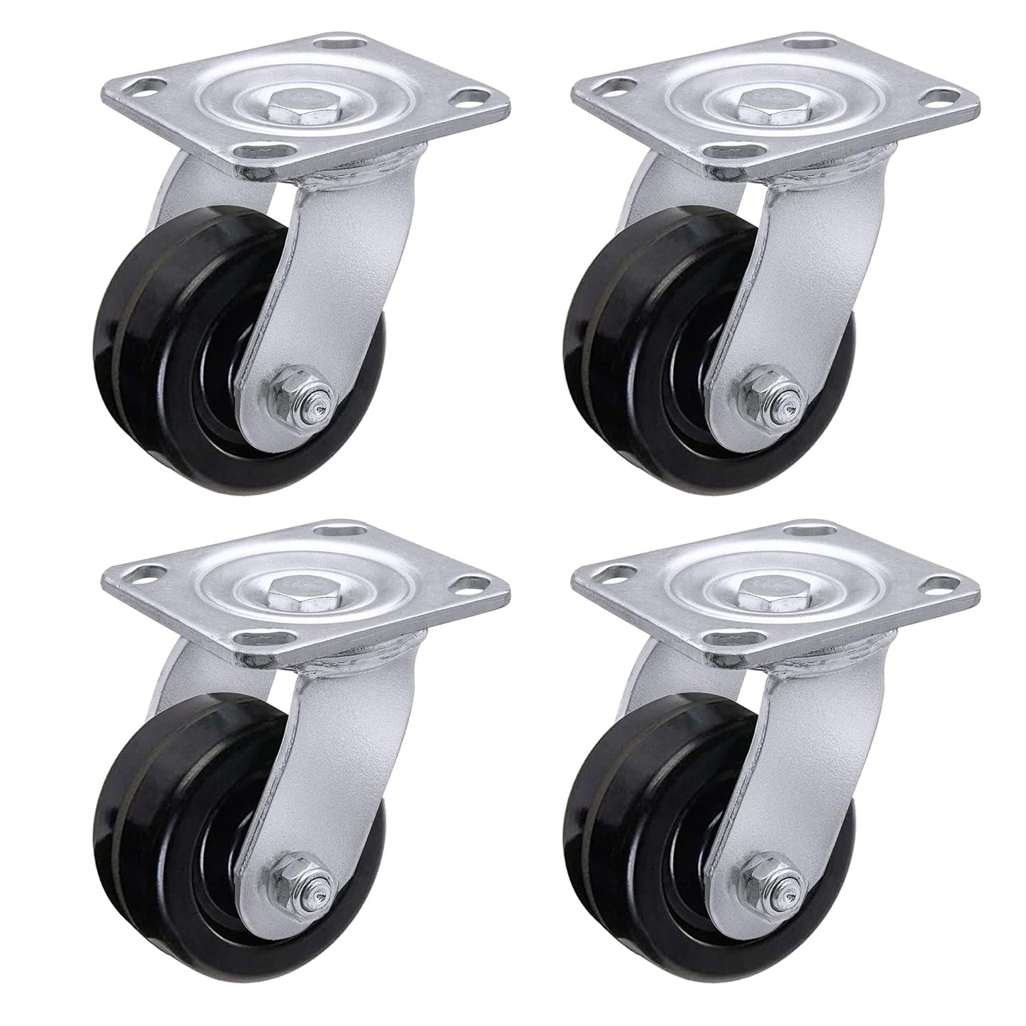 Heavy Duty Industrial Casters with Phenolic Wheel 4x2,5x2,6x2,8x2