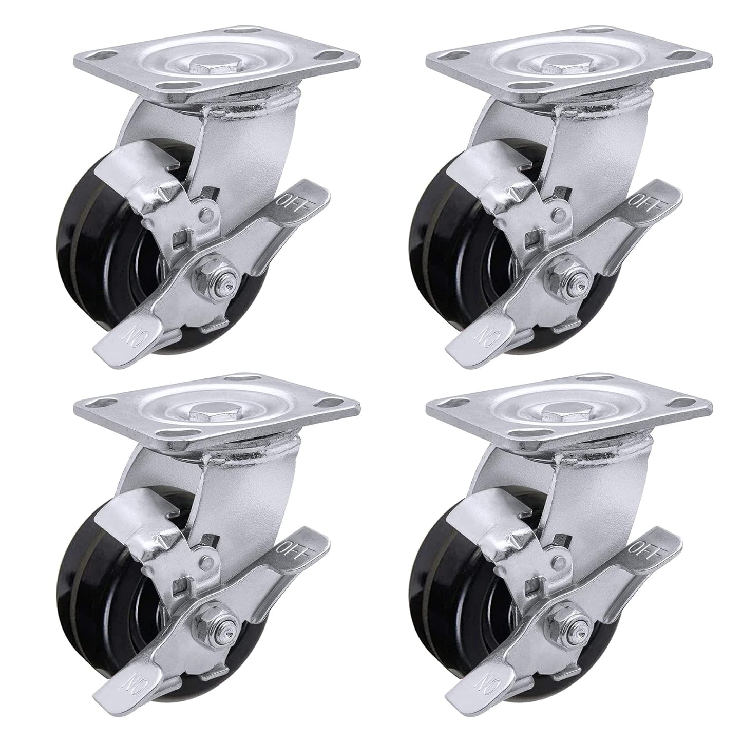 Heavy Duty Industrial Casters with Phenolic Wheel 4x2,5x2,6x2,8x2
