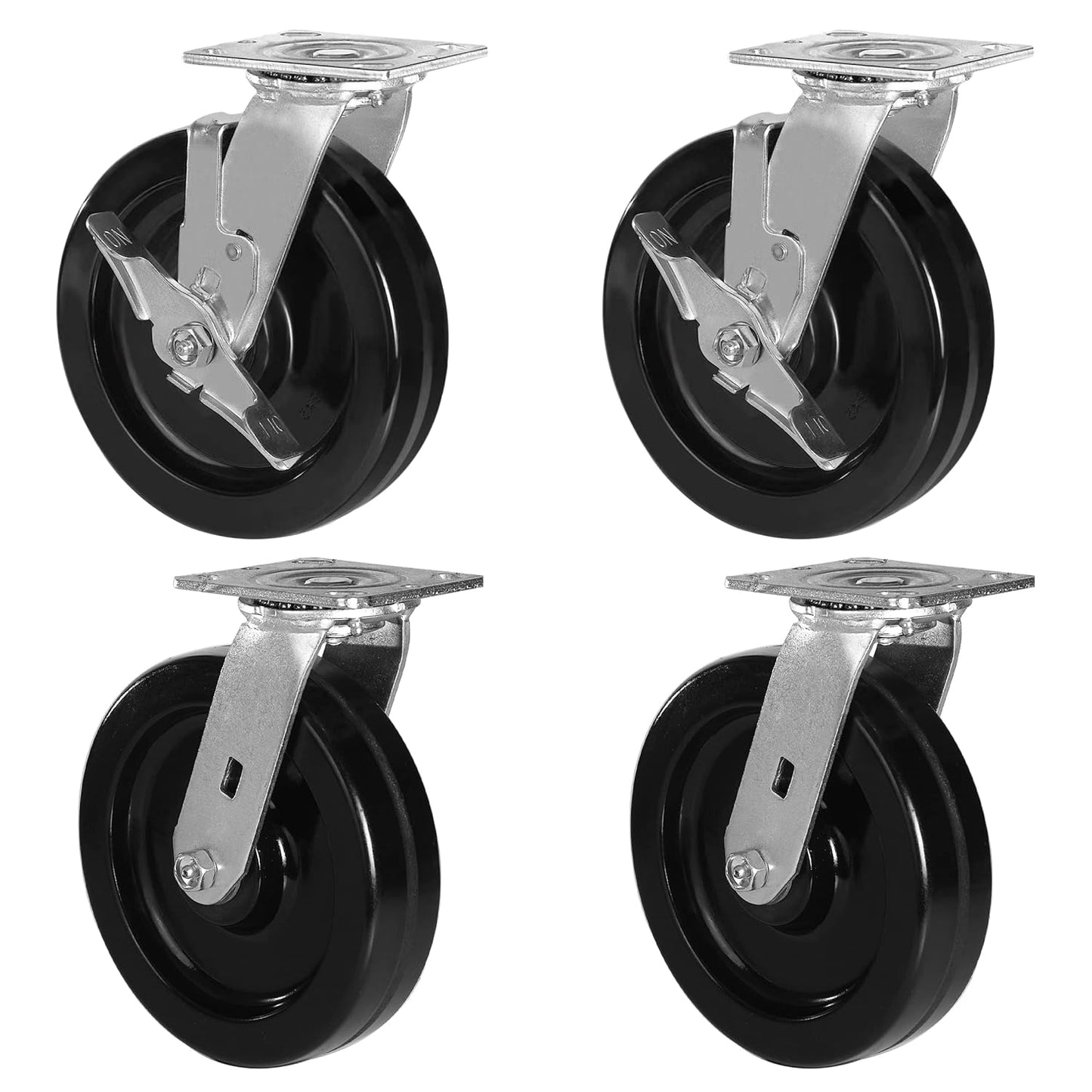 Heavy Duty Industrial Casters with Phenolic Wheel 4x2,5x2,6x2,8x2