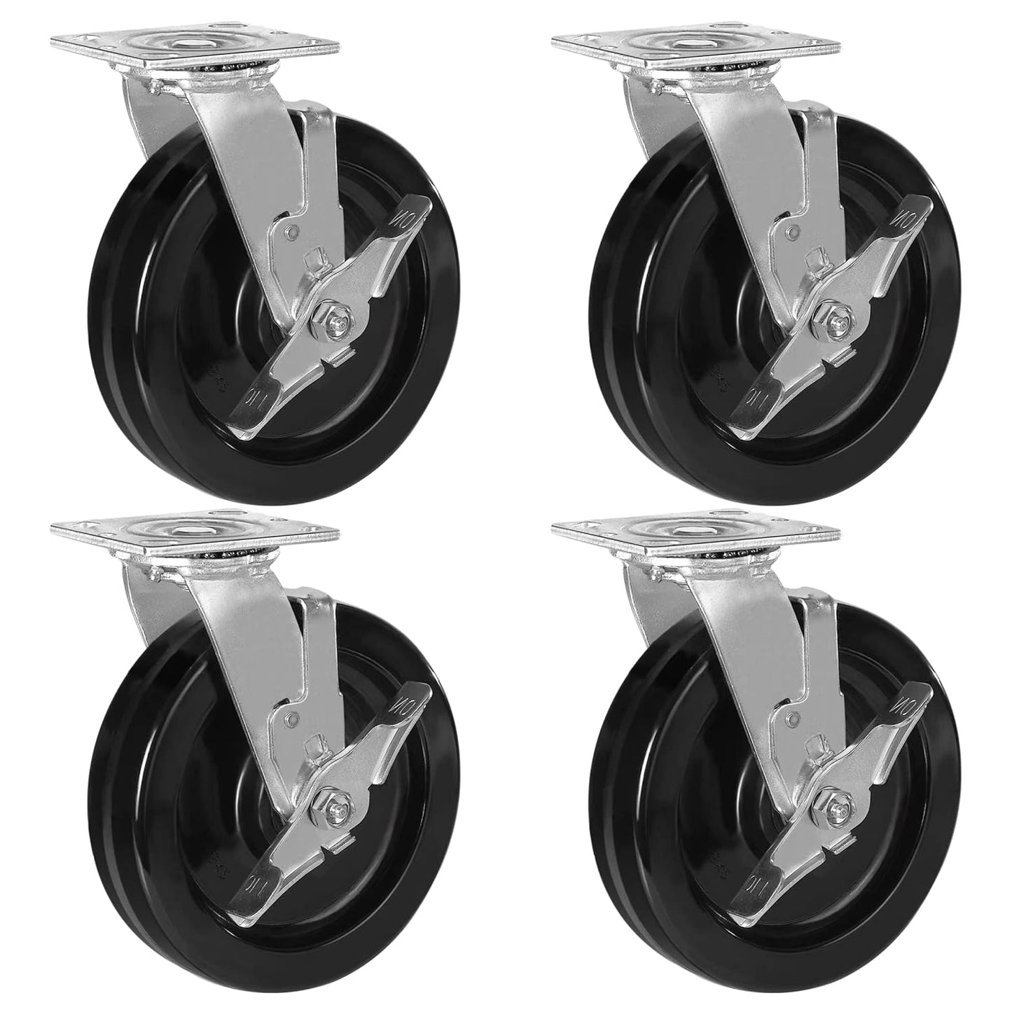 Heavy Duty Industrial Casters with Phenolic Wheel 4x2,5x2,6x2,8x2