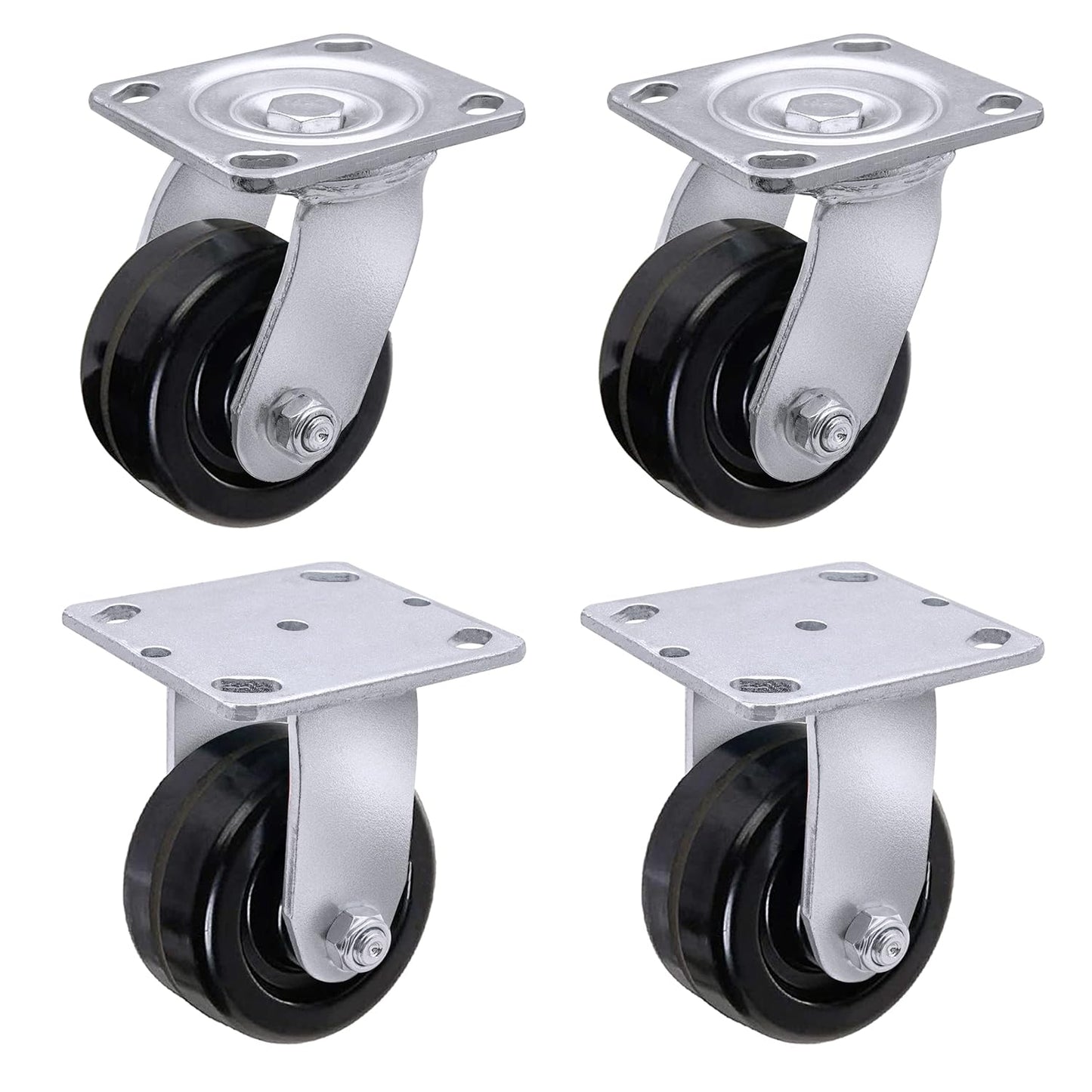 Heavy Duty Industrial Casters with Phenolic Wheel 4x2,5x2,6x2,8x2