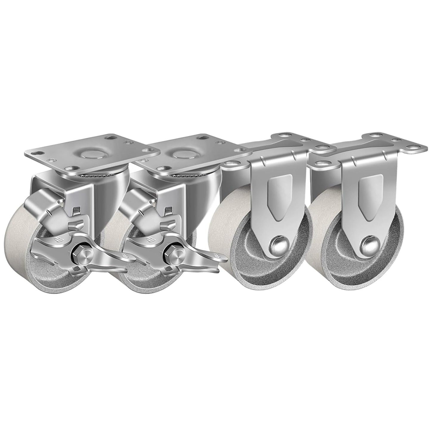 Heavy Duty Cast Iron Casters | 3x1.25, 4x1.25,5x1.25